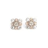 Chanel Rhinestone Logo Earrings Costume Jewellery